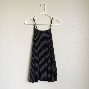 Striped high neck tank